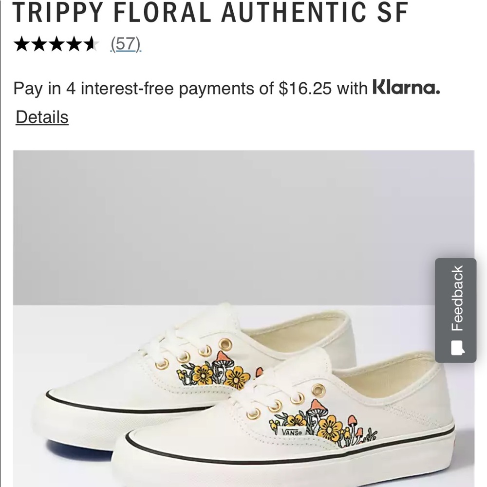 NWT Vans Ultracush mushroom design